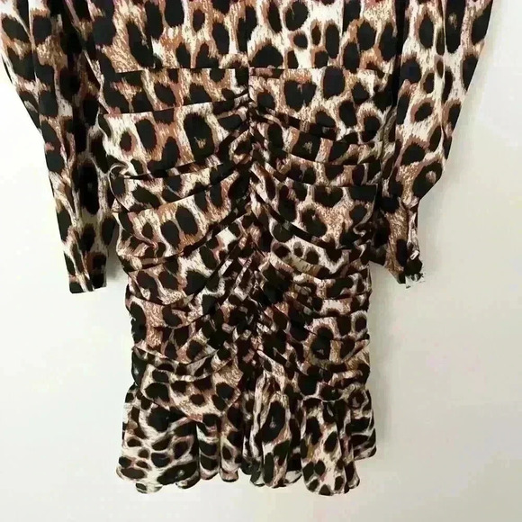 GRACIA Womens Leopard Animal Print Designer Dress MEDIUM Classic Classy Business - Picture 8 of 10